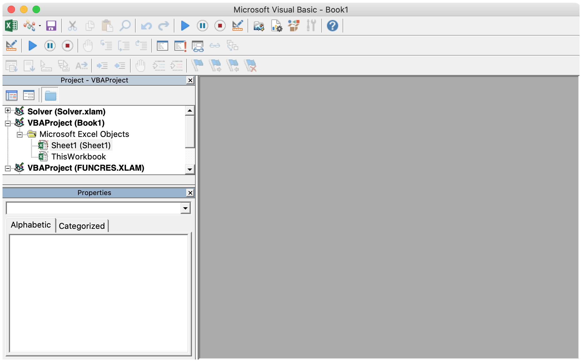 best view of excel visual basic editor for mac
